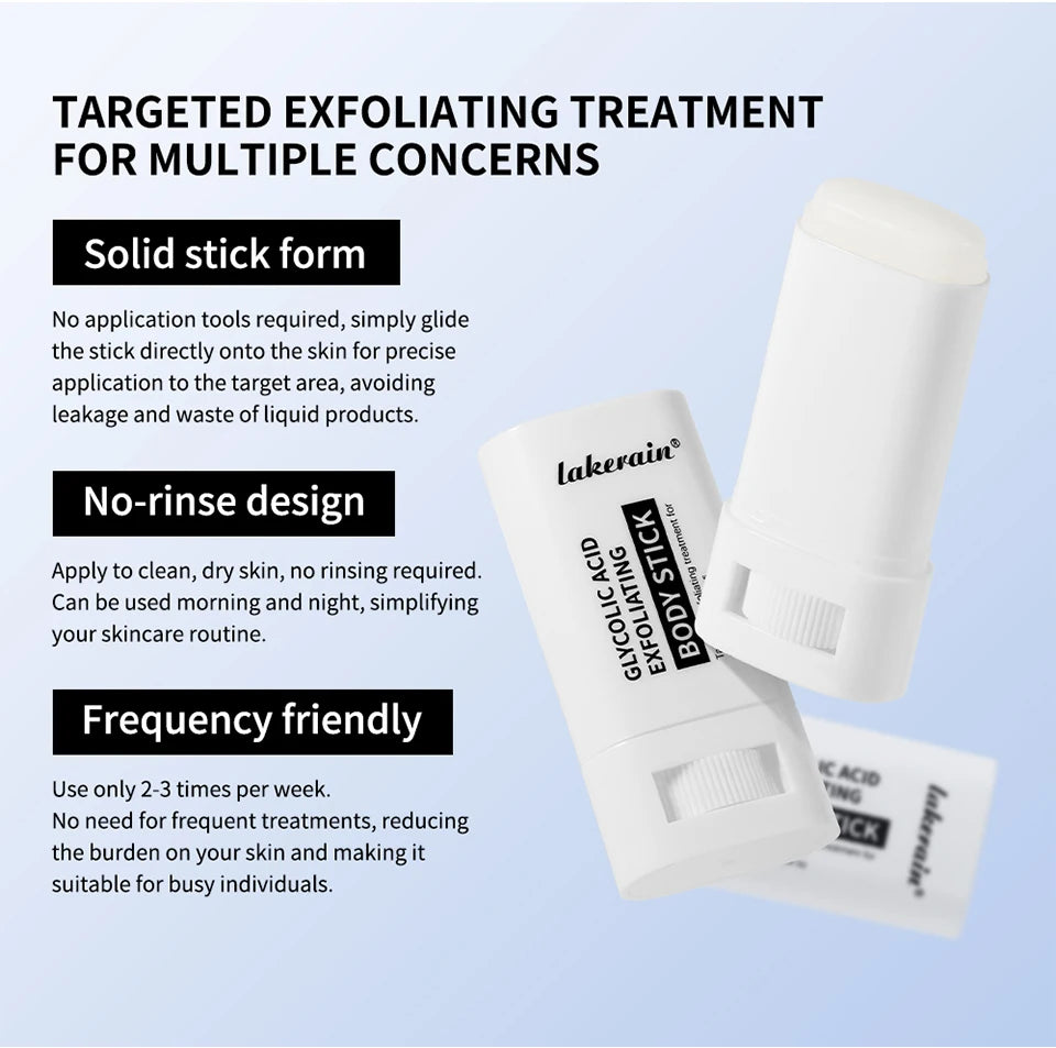 Glycolic Acid Exfoliating Body Stick Multiple Concerns Delivers Deep Effective Exfoliation Nourishing Moisture Deep Hydration Pi-Mart