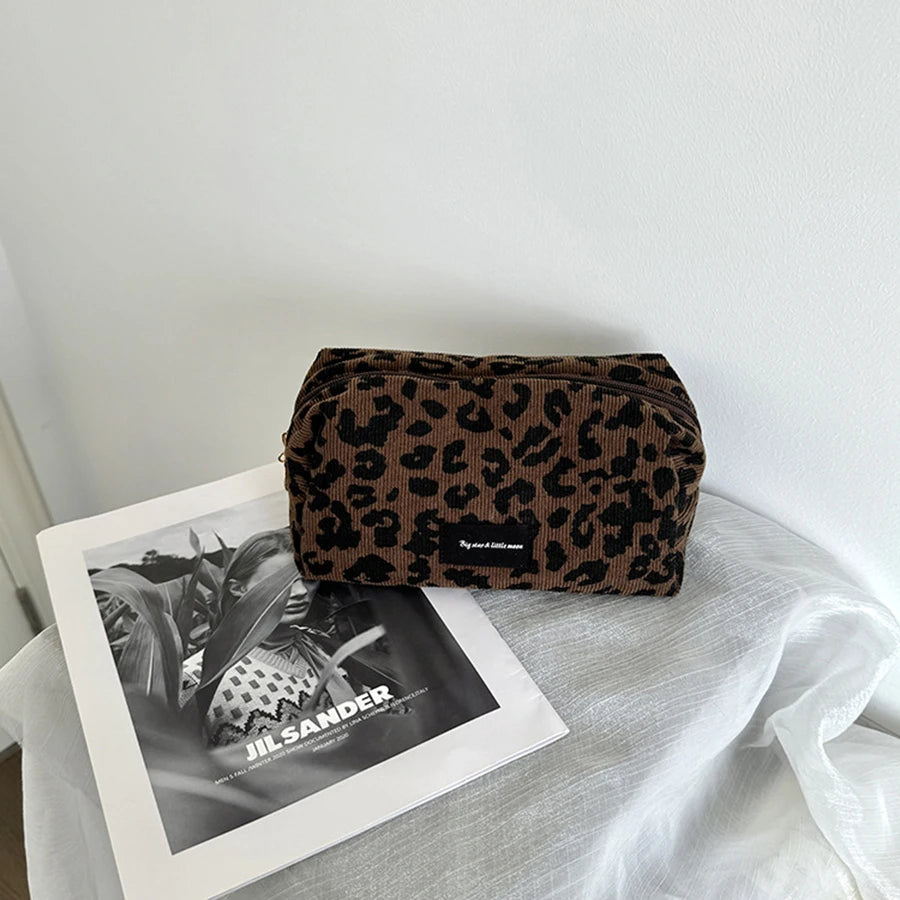 Unique Leopard Print Makeup Bag • Large-Capacity Cosmetic Organizer • Lipstick Storage Pouch Pi-Mart
