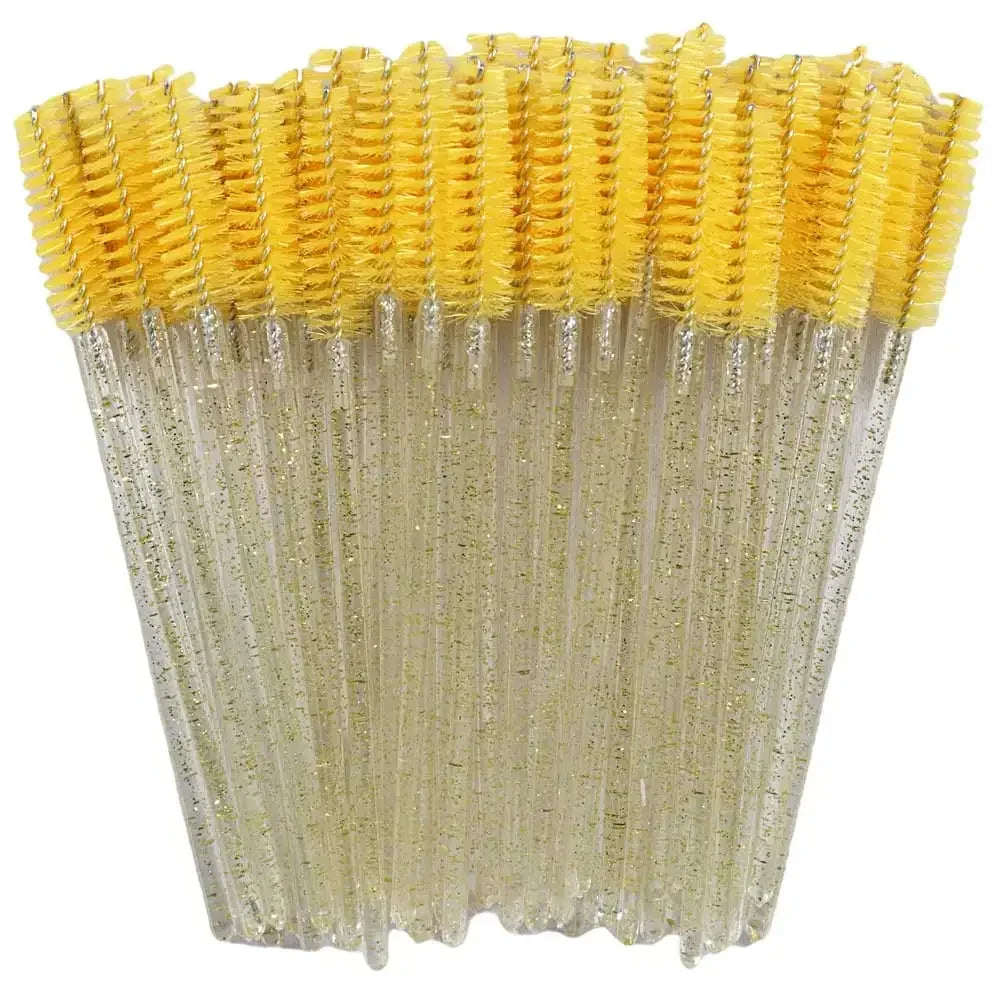 Disposable Crystal Eyelashes Brush Comb 50Pcs Eye Lashes Extension Mascara Wands Makeup Professional Makeup Beauty Tool LadyShow.Store