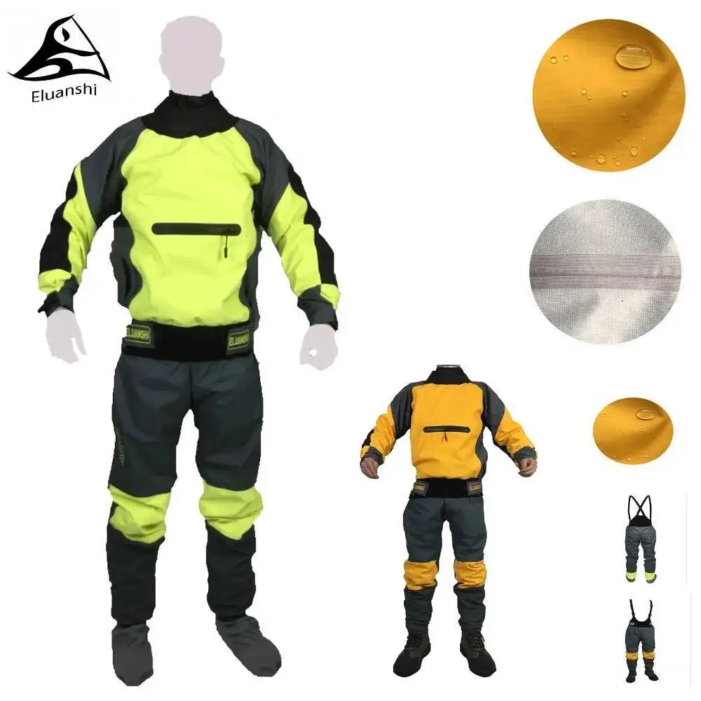 Waterproof Breathable Clothing For Kayak Skiing Fishing Kayaking Boating Rafting Drysuit Vest Jacket Cycling Raincoat Pi-Mart