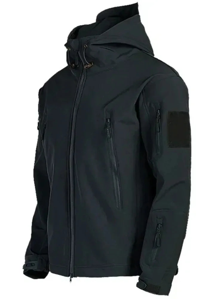 Military Shark Skin Soft Shell Jackets Men Tactical Windproof Waterproof jacket men Army Combat Jackets Mens Hooded Bomber Coats Pi-Mart