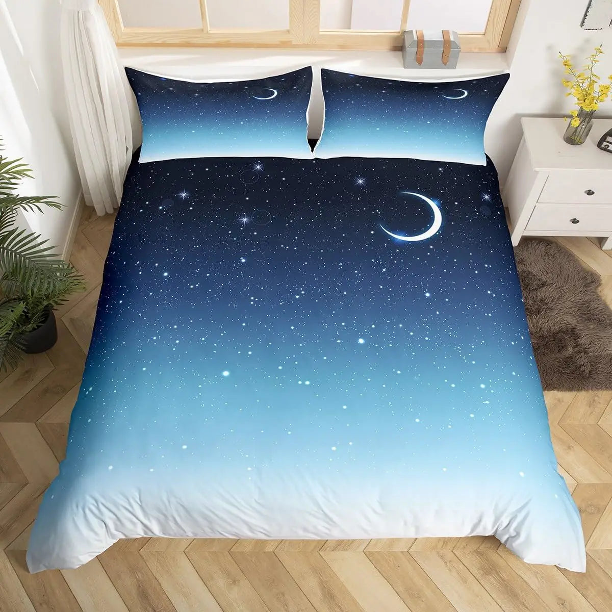Galaxy Duvet Cover Starry Sky Bedding Set Twin Full Queen King Mysterious Outer Space Comforter Cover For Boys Girl Room Dorm Pi-Mart