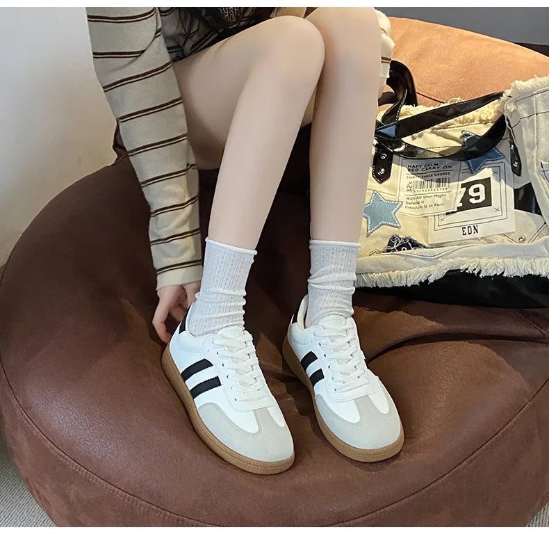Autumn Women Casual Sports Shoes 2025 Comfortable Non Slip Outdoor Casual Shoes Soft Sole Retro Female Sneakers Zapatos Mujer Pi-Mart