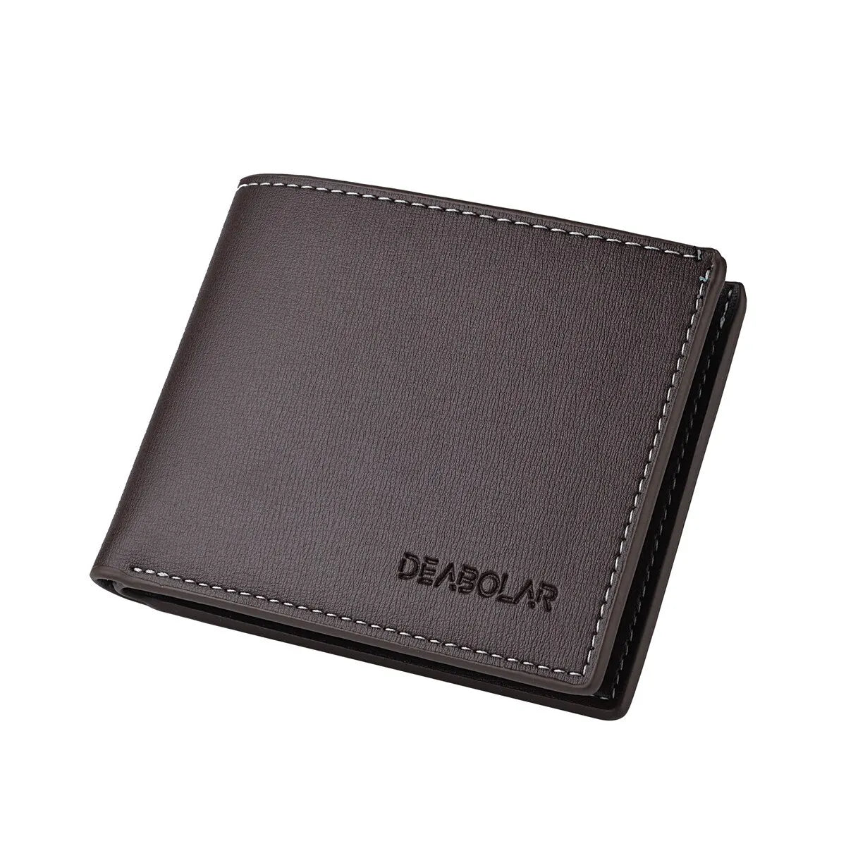Pu Leather Men Short Wallet Thin Style Folding Young Men Credit Card Holder Wallet Pi-Mart