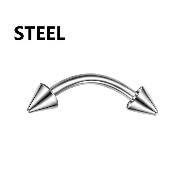 1PC metal Horseshoe Fake Nose Ring C Clip Septum Lip stainless steel Real Piercing Nose Rings Hoop For Women Men Jewelry Pi-Mart