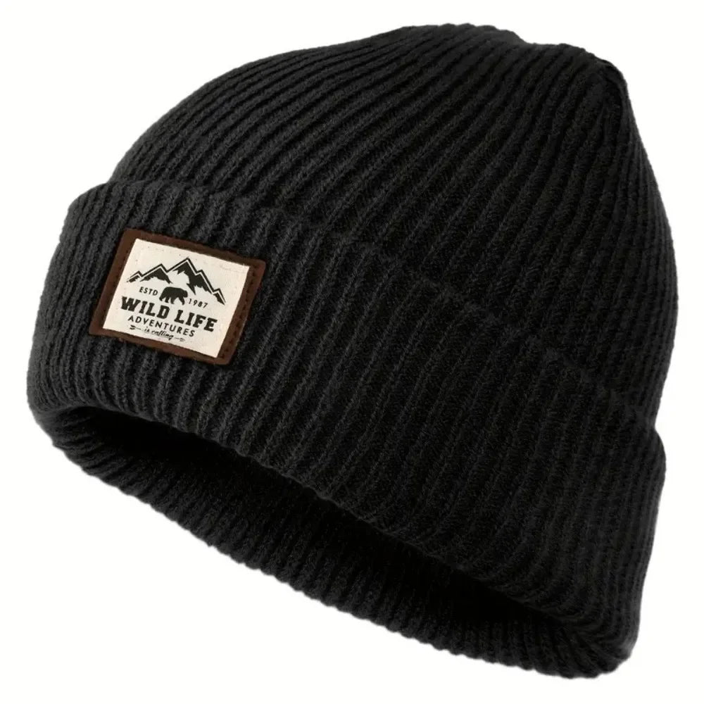 New Warm Outdoor Fleece Sports Hat Windproof Ear Protection Beanie Hats Knitted Thickened Winter Cap Men Women Pi-Mart