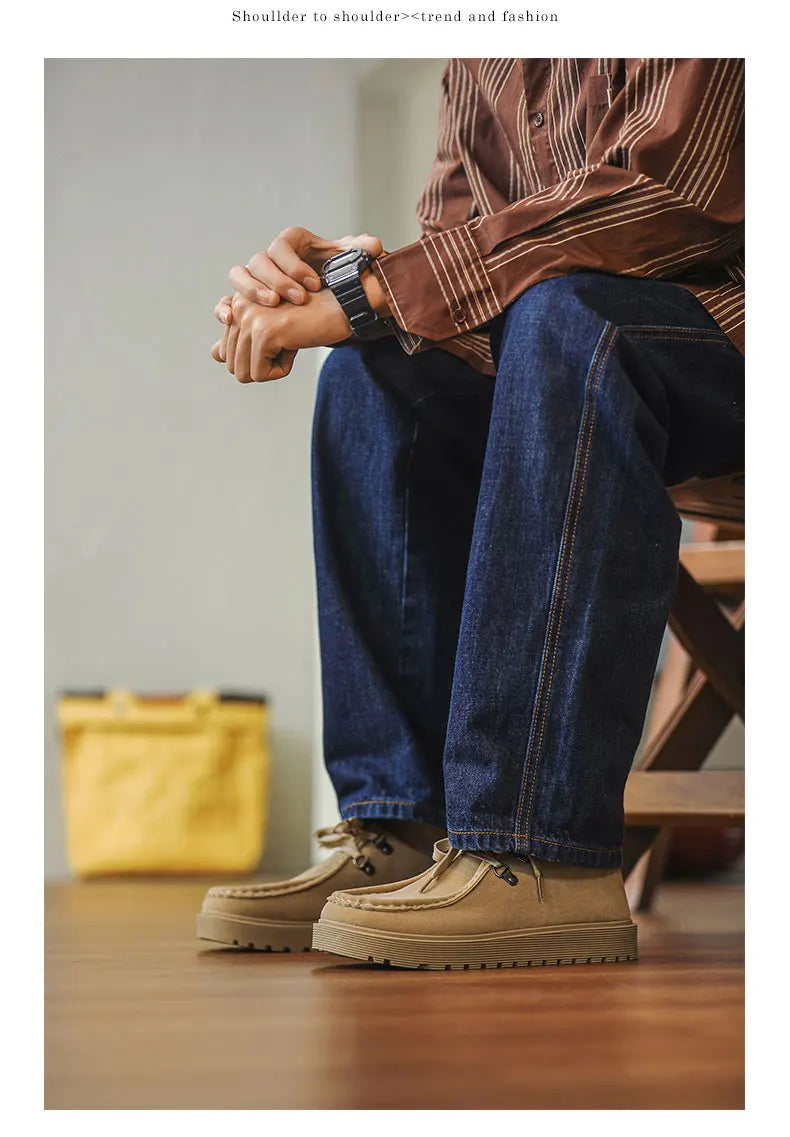 Men Thick Soled Sneakers Fashion Spring/Autumn Soft Board Shoes Personalized Trend Versatile Multi Functional Men Casual Shoes Pi-Mart