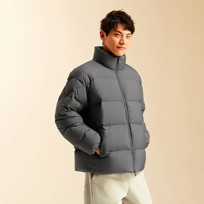 Semir Down Jacket Men Winter Three-proof Windproof Waterproof Stain Resistant Thick Stand Collar Puffer Coat Lightweight Warm LadyShow.Store