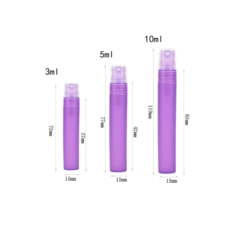 5Pcs Frosted Plastic Perfume Bottles Fine Mist Spray Bottle with Atomizer Pumps for Perfume Essential Oil Other Beauty Product Tri Light Beauty