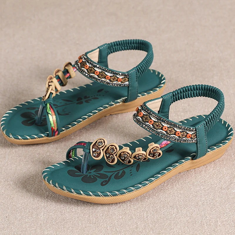 Women's Sandals Bohemia Style Sandals Summer 2026 Shoes For Woman Flip Flops Beach Summer Shoes Women Low Heels Footwear Pi-Mart