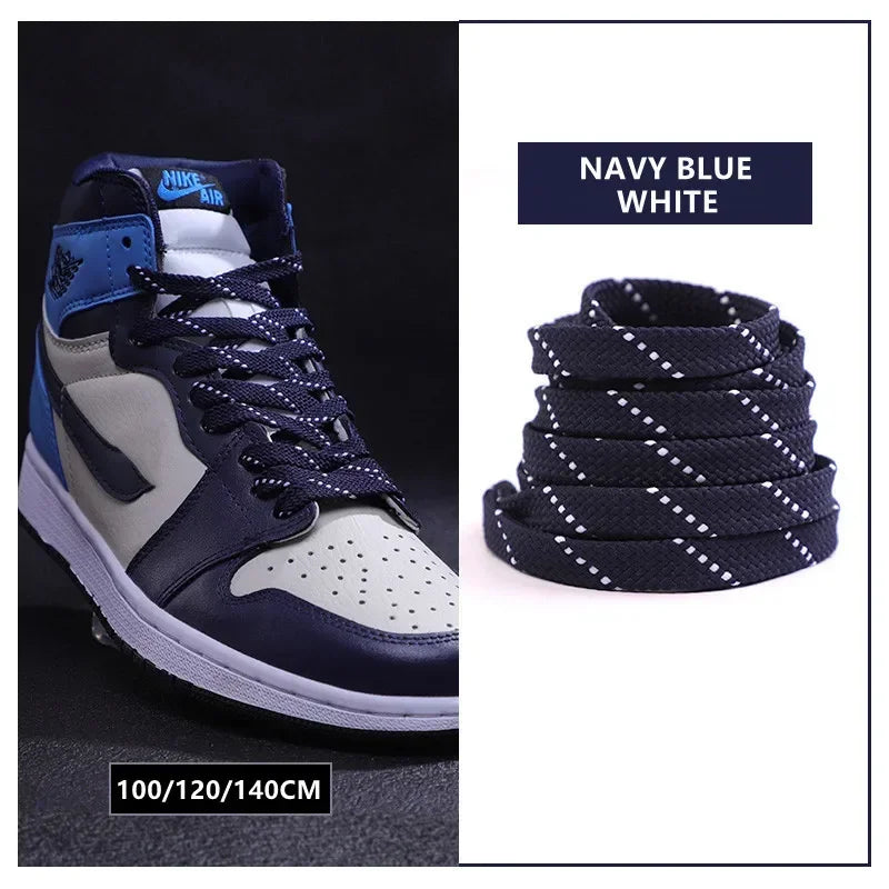 Classic Shoelaces for Sneakers Flat Mixed-colors Shoe laces AF1/AJ Shoelace Elastic Laces Shoes 100/120/140CM Strings 1Pair Pi-Mart