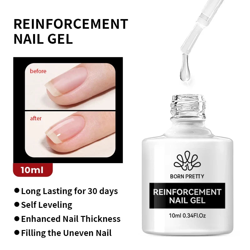 BORN PRETTY 10ml Jelly Nude Gel Nail Polish 50 Colors Semi Transparent Nail Art Nail Supplies Soak off UV LED Nails Gel Varnish Tri Light Beauty