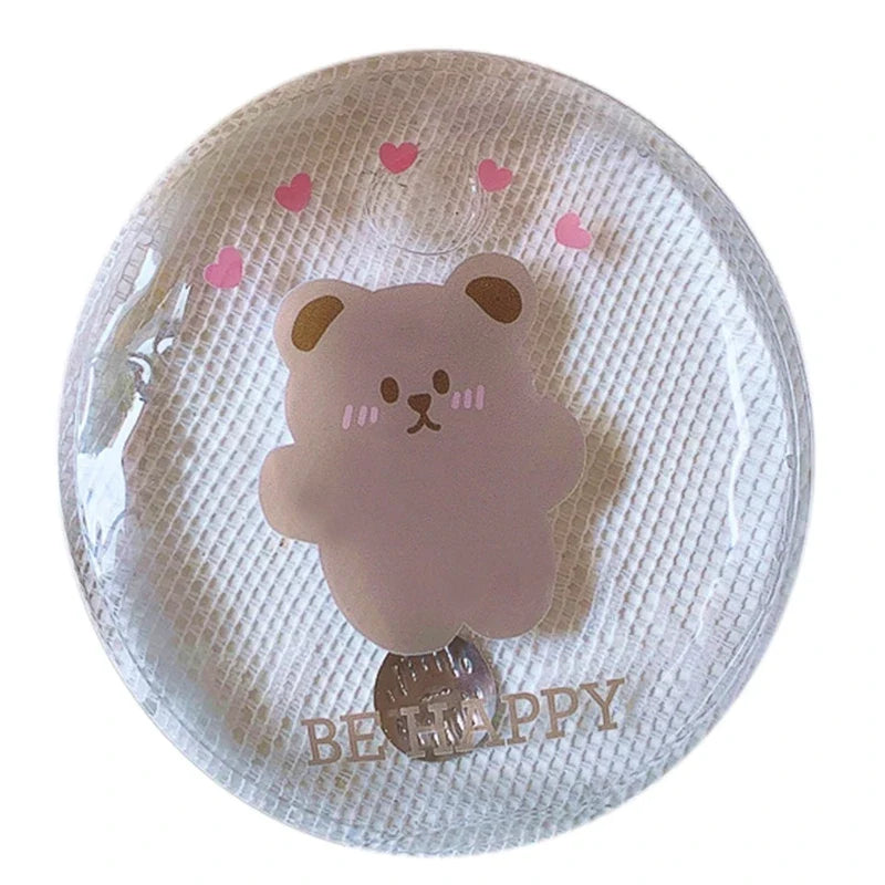 Winter Reusable Mini Round Hand Body Warmer Cute Cartoon Pattern Gel Liquid Heat Packs Portable Instant Self Heating Bag