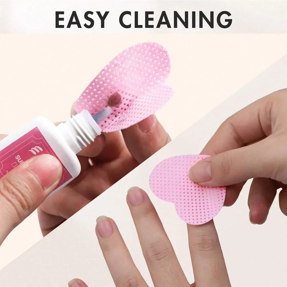 LULAA Glue Wipes Lint Free Nail Wipes Non-Woven Fabric Lash Glue Wipes Nail Polish Remover Wipes Use for Nail Polish Remover Tri Light Beauty