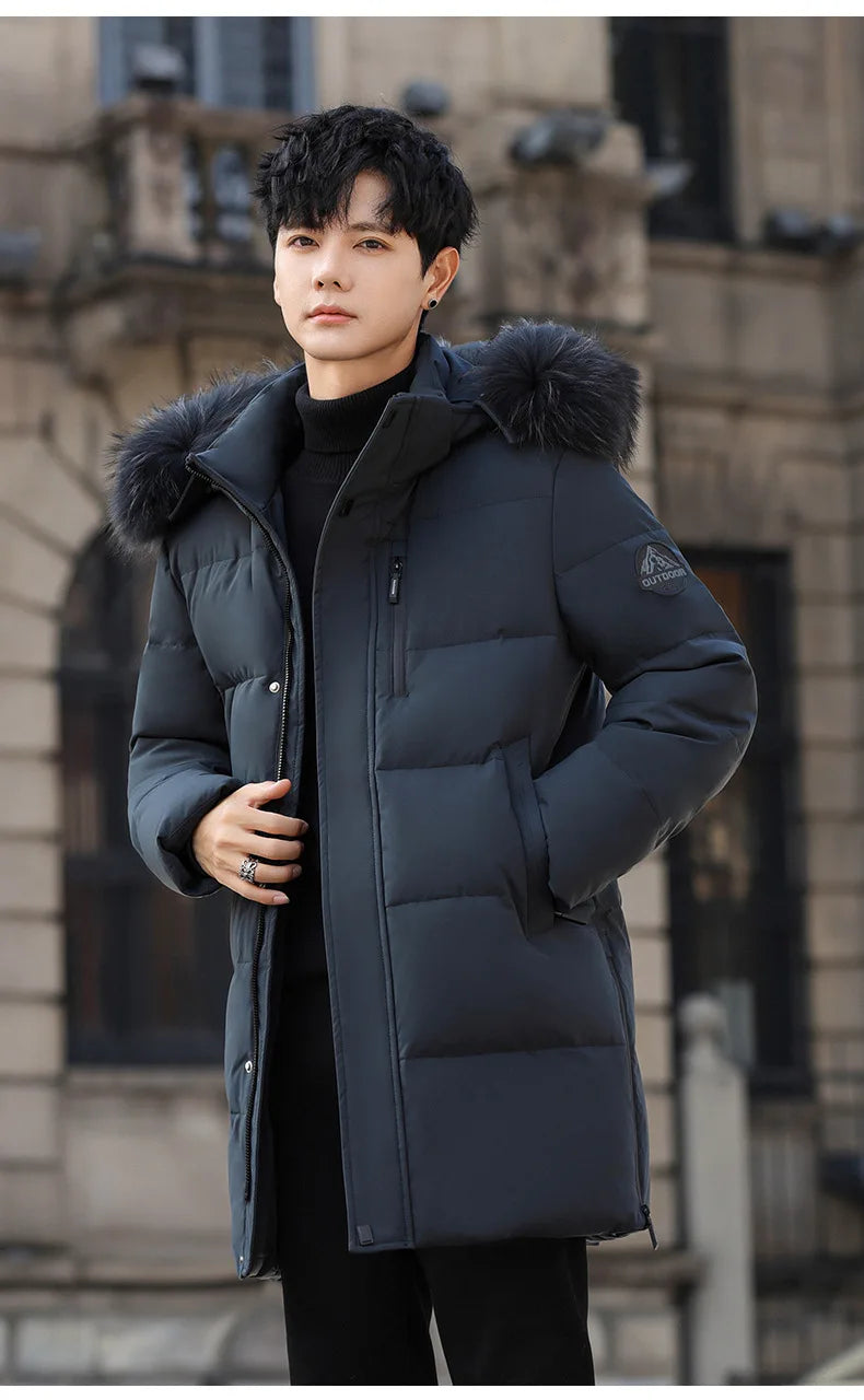 High Brand White Goose Down Jacket Coat Parka Men's Clothing Winter Padded Puffer Jackets Luxury Hooded Padding Outerwear HWY309 Pi-Mart