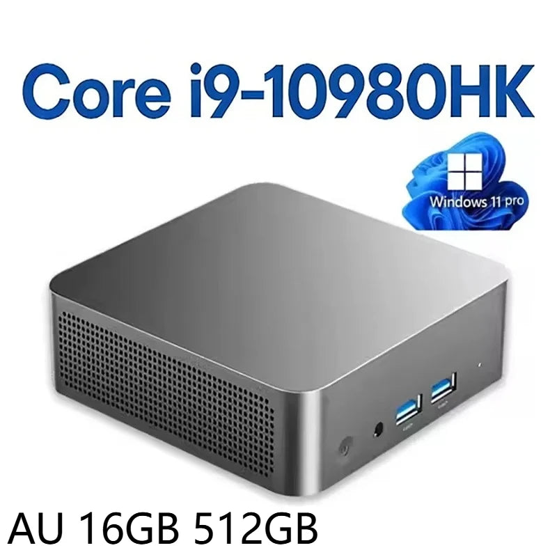 Windows 11 Pro Mini PC Intel Core i9 10980HK 16GB RAM 1TB/2TB SSD WIFI6 BT5.2 4K HD Study Gaming Office 3 Year Warranty Pi-Mart