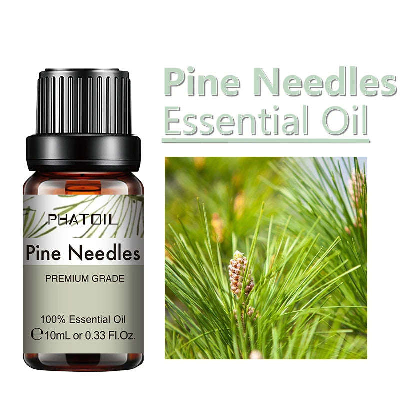 PHATOIL 10ml Ginger Essential Oil for Perfume Candles Making Spa Massage Humidifier Rose Jasmine Pine Needles Tangerine Thyme Pi-Mart