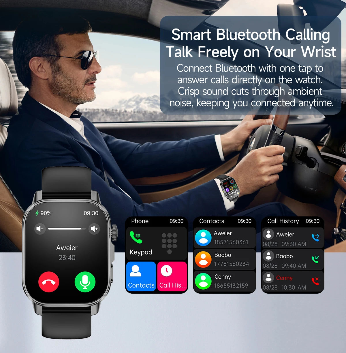 New Men Accurate Health Diagnosis ECG Smart Watch Blood Pressure Blood Oxygen Blood Fat Uric Acid Temp Bluetooth call Smartwatch Pi-Mart