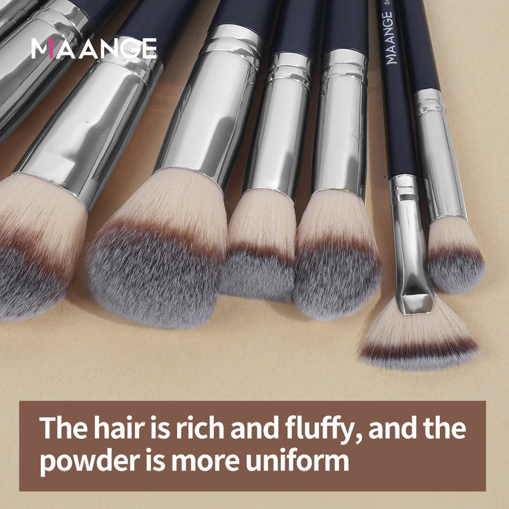 MAANGE 30pcs Professional Makeup Brush Set Foundation Concealers Eye Shadows Powder Blush Blending Brushes Beauty Tools with Bag Pi-Mart