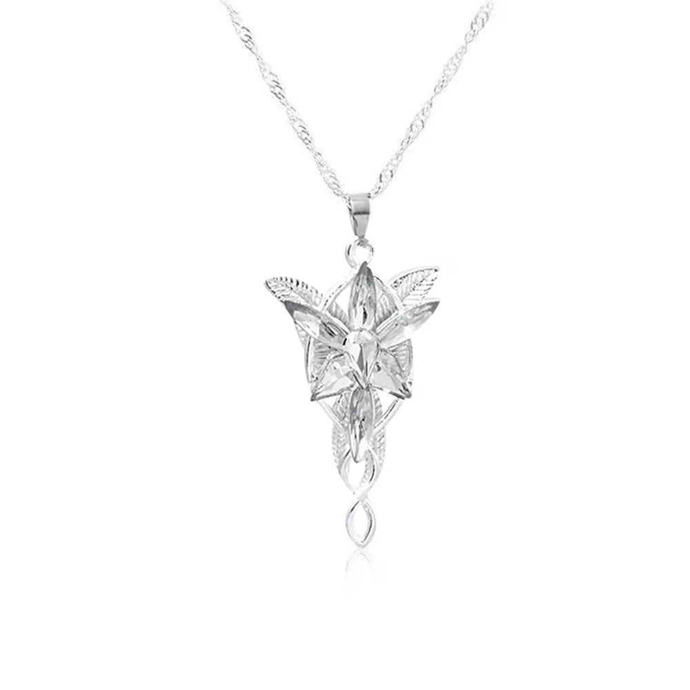 Movie The Lord Arwen Evenstar Necklace Elf Princess Arwen Twilight Star Crystal Pendant Necklaces for Women Choker Jewelry Gift Pi-Mart