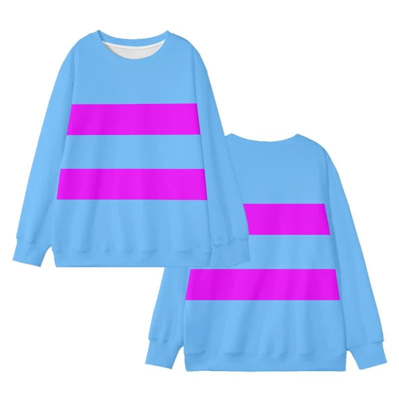 Undertale Frisk Crewneck SWEATSHIRT Game SameStyle Cartoon Retro Casual Streetwear Long Sleeve  Pop for Autumn/Winter  tops LadyShow.Store