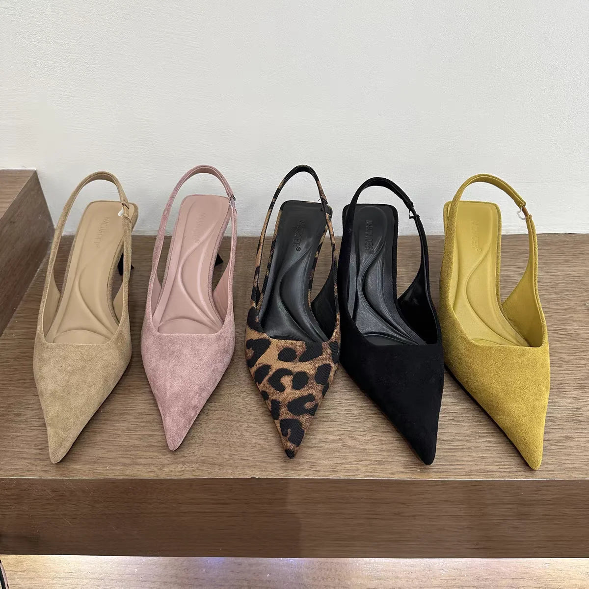 Summer Slip On Leopard Women Sandals Shoes Fashion Pointed Toe High Heel Stripper Party Ladies Sandalias Shoes Pi-Mart