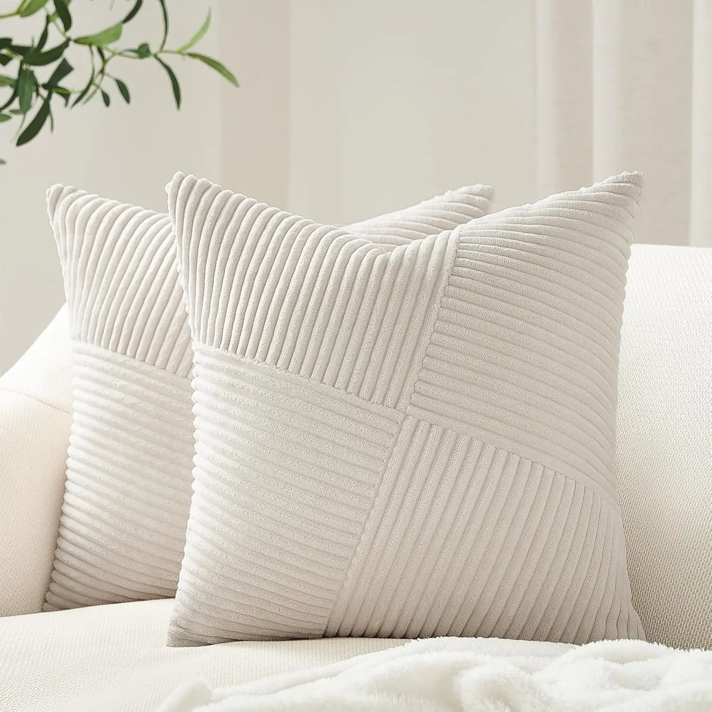 2025 New Spring Decorative Throw Pillow Covers Corduroy Boho Windmill Textured Cushion Cover 45x45CM Pillowcases Home Decor Pi-Mart