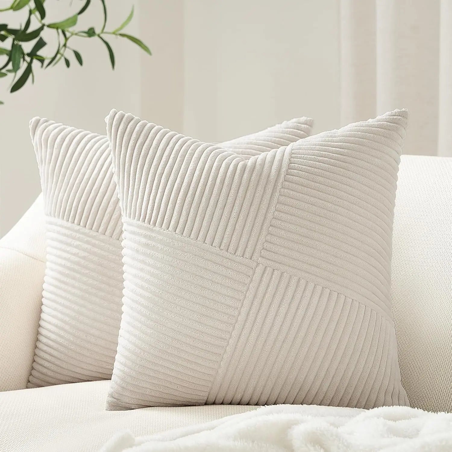 2025 New Spring Decorative Throw Pillow Covers Corduroy Boho Windmill Textured Cushion Cover 45x45CM Pillowcases Home Decor Pi-Mart