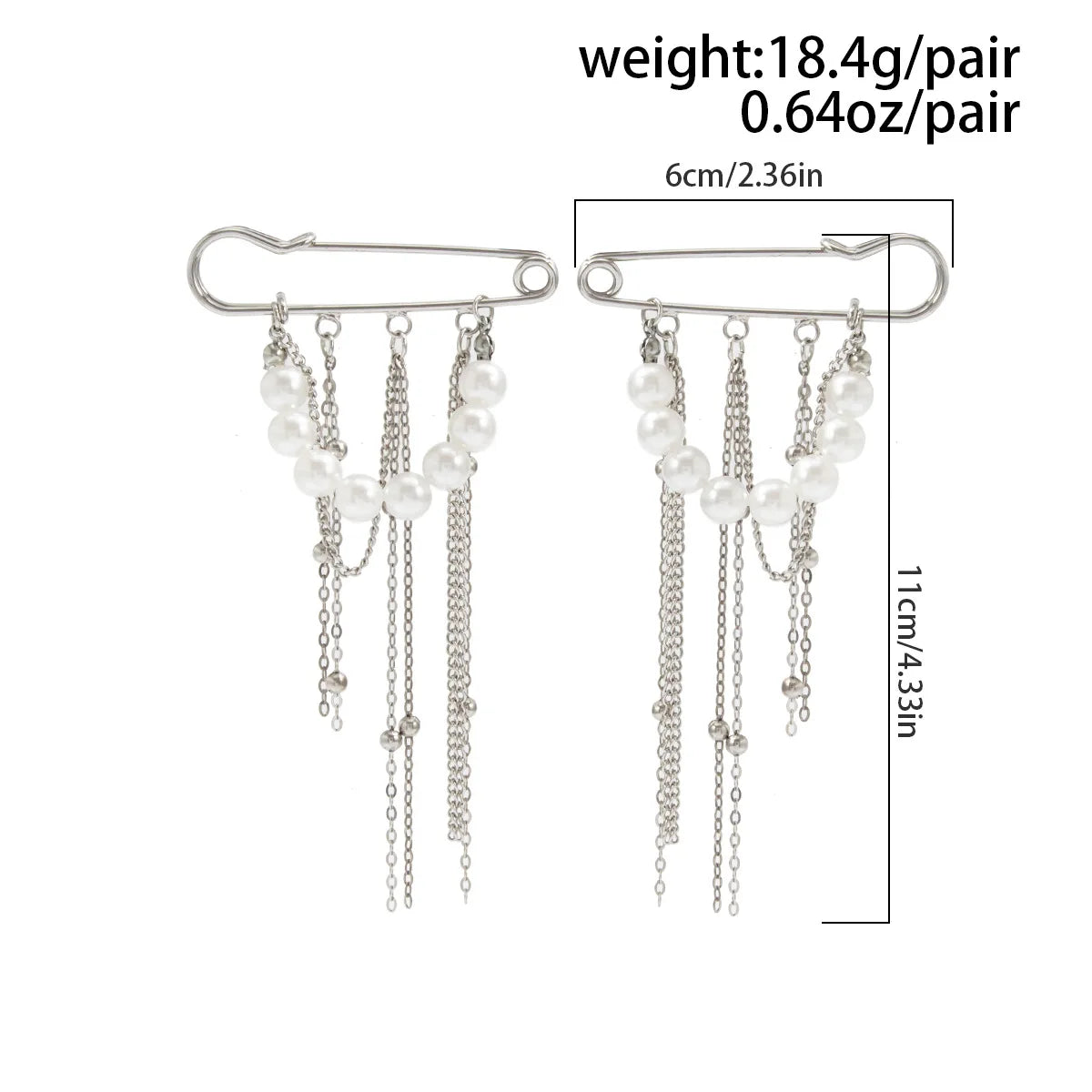 Retro Sweet Imitation Pearl Metal Chain Tassel Pendant Pin Pants Foot Chain 2025 Creative Girl Fashion Sweet Fashion Jewelry Pi-Mart