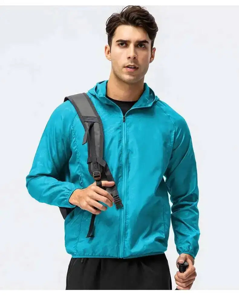 Fishing Rain Wind Breaker Coat For Men Women Waterproof Jacket Hiking Climbing Clothes Sun Protection Quick Dry Rain Coat Pi-Mart