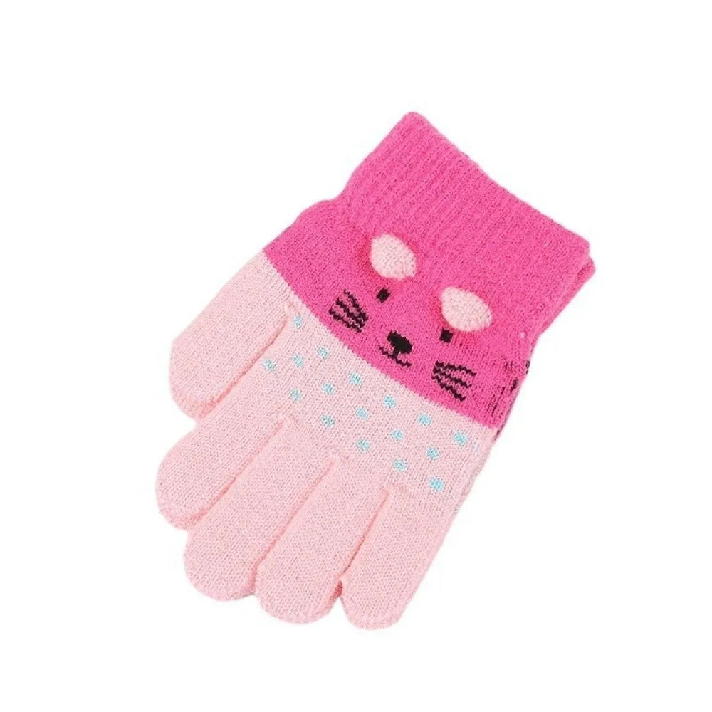 3- 10Years Old Fashion Warm Winter Gloves Coldproof Candy Color Children Mittens Soft Elastic Gloves Outdoor Pi-Mart