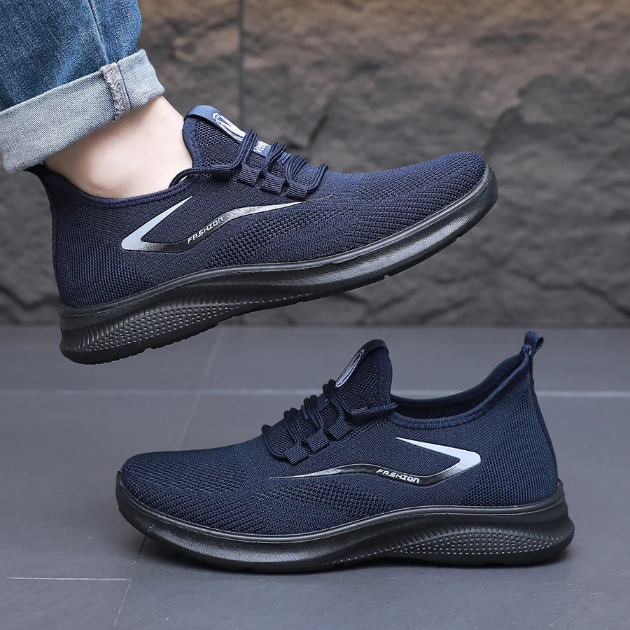 Men Comfort Knitted Loafer Sneakers 2026 New Arrival, Breathable Air Knit Upper Slip On Shoes Pi-Mart