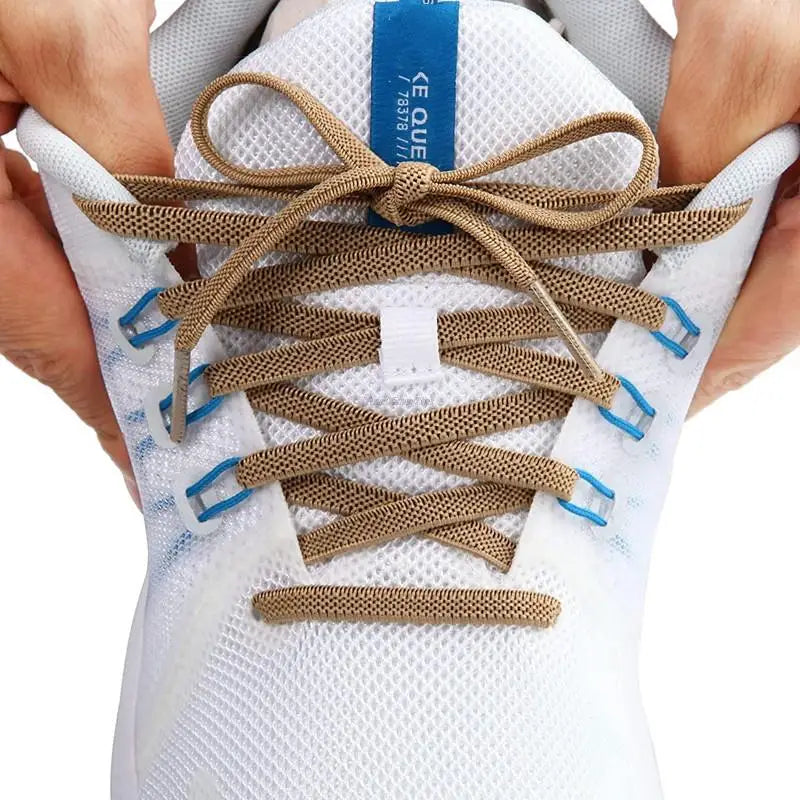 Elastic Laces Sneakers Classic Elastic Shoelaces 6mm Width Flat Shoelace for Kids Adults Shoe laces Rubber Bands for Shoes Pi-Mart