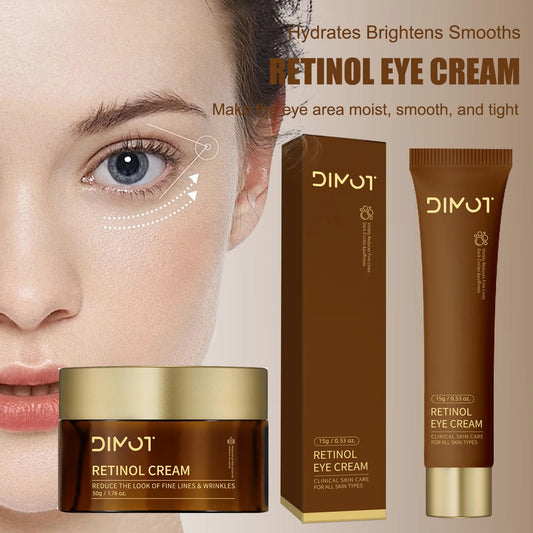 Retinol Eye Cream Anti Wrinkles,Anti Puffiness Remove Dark Circle Eye Bag Hyaluronic Acid Moisturize Peptides Soothe Skin Care Pi-Mart