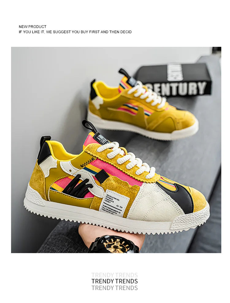 Large Size Men's White Sneakers Autumn Comfortable Non Slip Running Shoes Luxury Soft Sole Fashion Lace Up Outdoor Casual Shoes Pi-Mart
