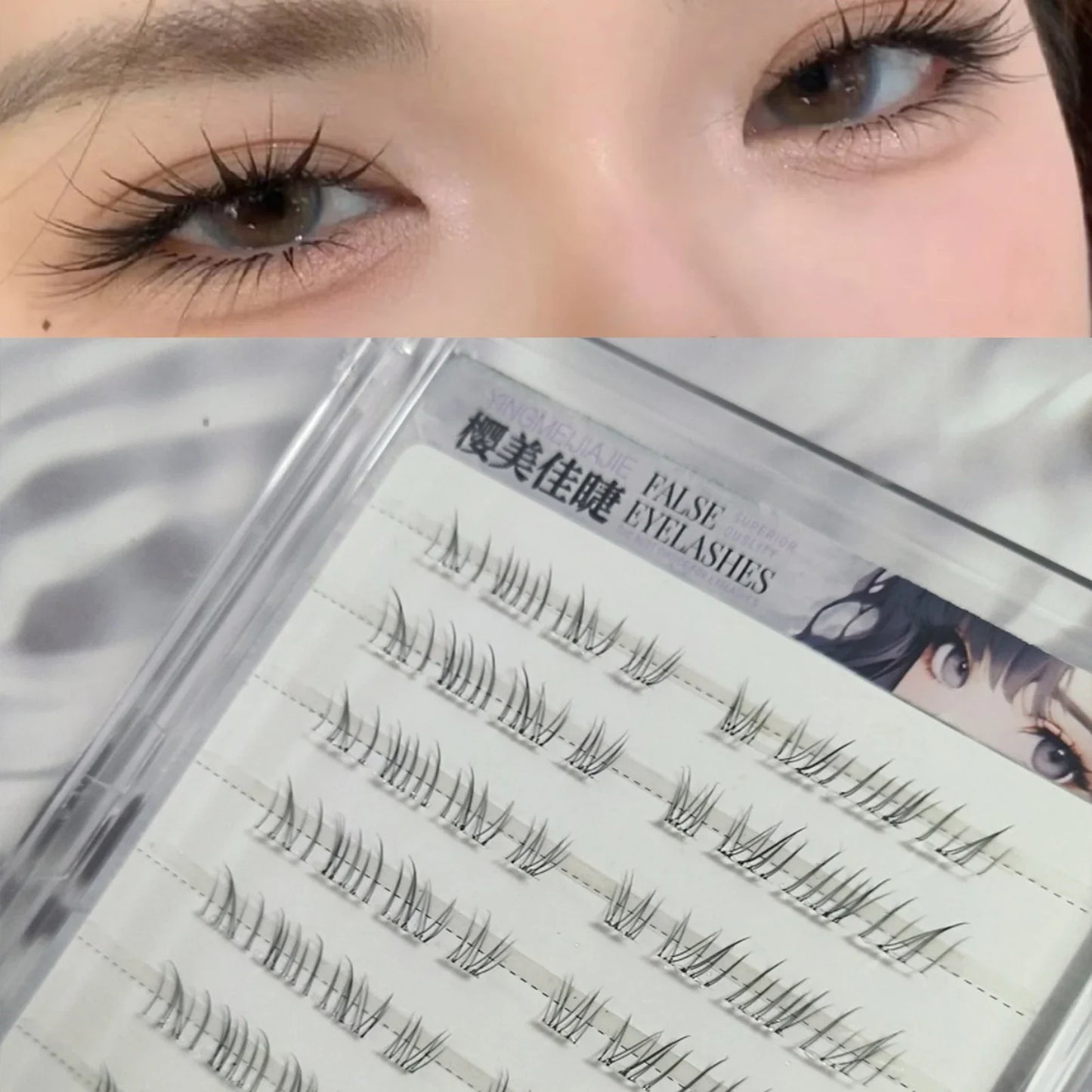 Natural Looking Lower Fake Eyelashes Wispy Cosplay Individual Lashes Cluster Comic False Eyelashes For Beauty Perfect Eye Makeup Tri Light Beauty