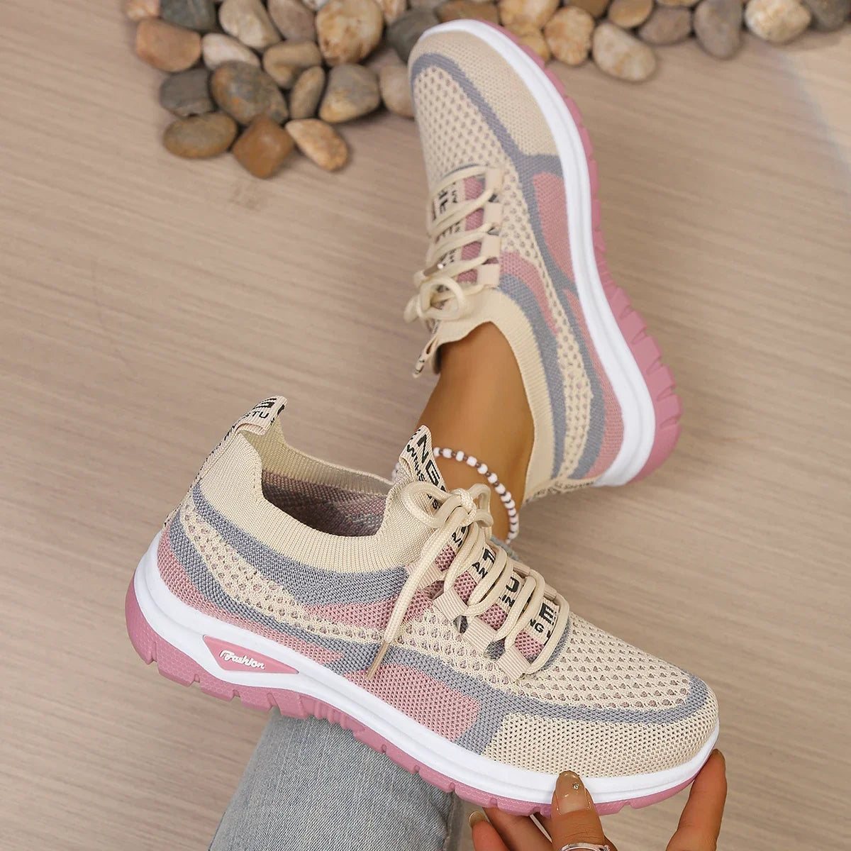 Women's Shoes Summer 2026 Casual Sneaker New Style Two-Color Single Shoes, Versatile, Casual and Fashionable Work Shoes LadyShow.Store