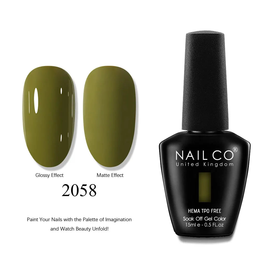 NAILCO 15ml Nails Art Gel Lack Polish Summer Hybrid Nail Varnish Manicure UV Top Coat Base HEMA TPO FREE Esmalte Nail Gel Polish Tri Light Beauty