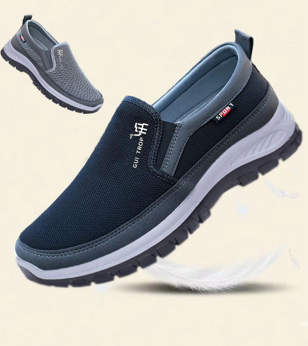2026 Men Casual Shoes Breathable Soft Bottom Sneakers Men Non-Slip Walking Shoes Comfortable Slip-On Men Loafers Tenis Masculino Pi-Mart