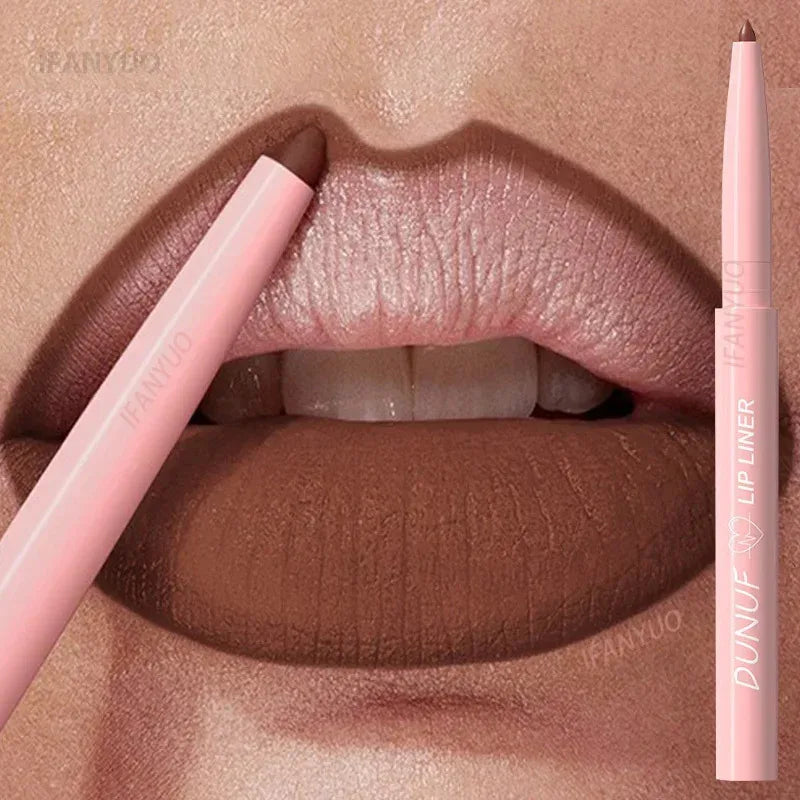 Lip Liner Pencil Long-Lasting Matte Creamy Plumping Lip Stain Waterproof Natural Nude Brown Slim Lip Liner Makeup Pi-Mart