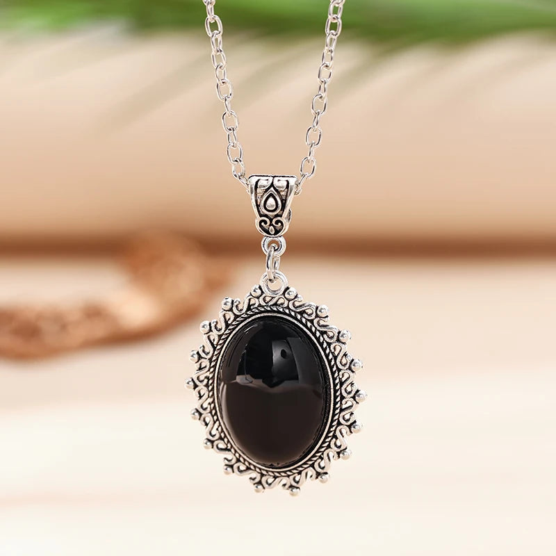 Gothic Vampire Cameo Pendant Choker Velvet Necklace for Women Fashion Pagan Witchcraft Jewelry Female Gifts Creative Punk Choker Pi-Mart