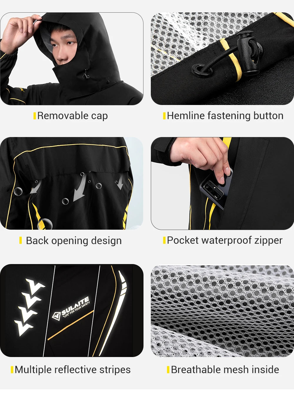 Motorcycle Raincoat Suit Rainstorm Prevention Jacket Pants Camping Hiking Fishing Raincoat Moto Raincoat Motorcyclist Rider Rain Pi-Mart