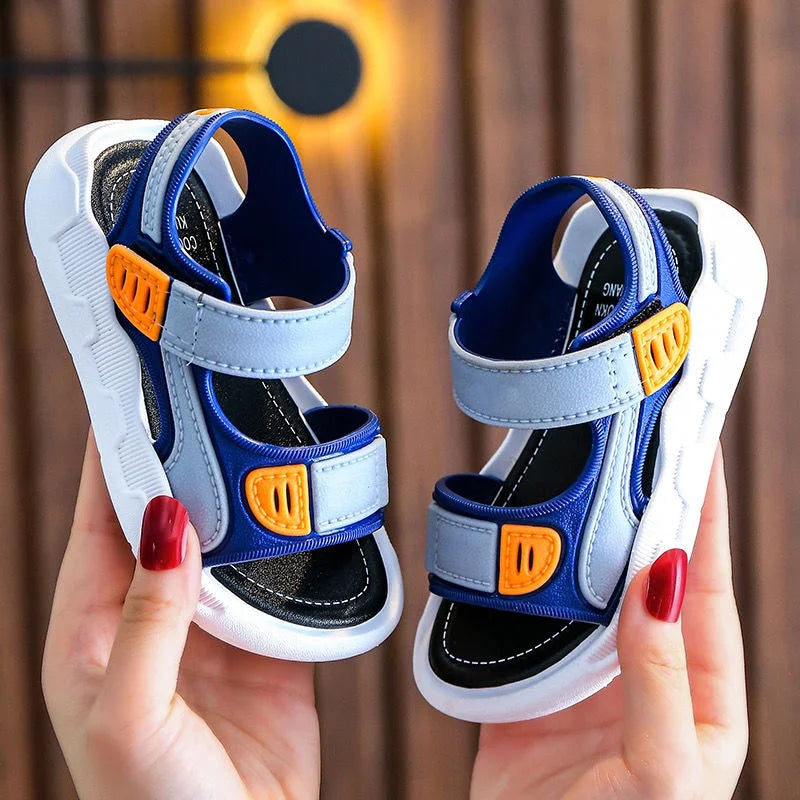 Summer Baby Sandals Solid Color Baby Boy Sandals Soft Sole Anti-slip Boys Girls Sandals Toddler Baby Shoes Beach 2-12 Years LadyShow.Store