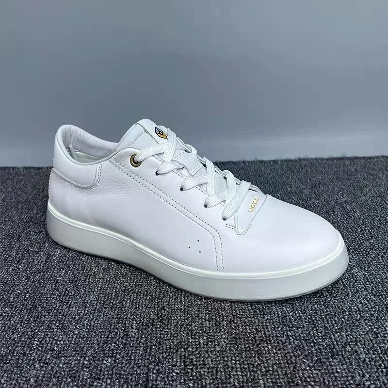 Fashion Genuine Leather Men Sneakers Breathable Comfort Classic Casual Shoes Mens Outdoor Walking Shoes Couple Footwear Pi-Mart