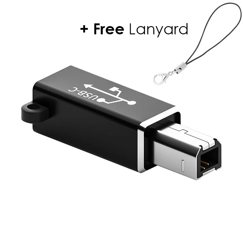 Type C USB Female to USB-B Male Adapter for Printer Scanner Converter USB-C Data Transfer Adapter for MIDI Controller Keyboard Pi-Mart