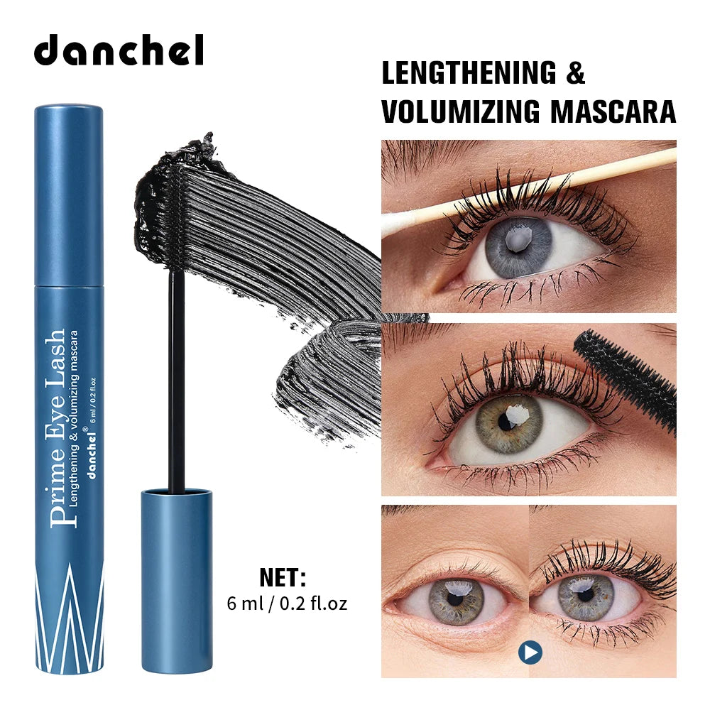 Lengthening & Volumizing Mascara Water-Resistant Long-Lasting Nourishing Strengthen Mascara Glossy Natural Finish Eye Makeup Pi-Mart