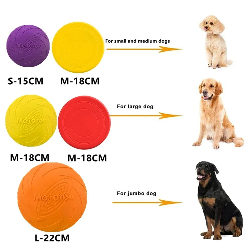 Pet Dog Flying Disk Toy Silicone Material Environmentally Friendly Anti-Chew Dog Puppy Interactive Training Pet Supplies E2 Pi-Mart