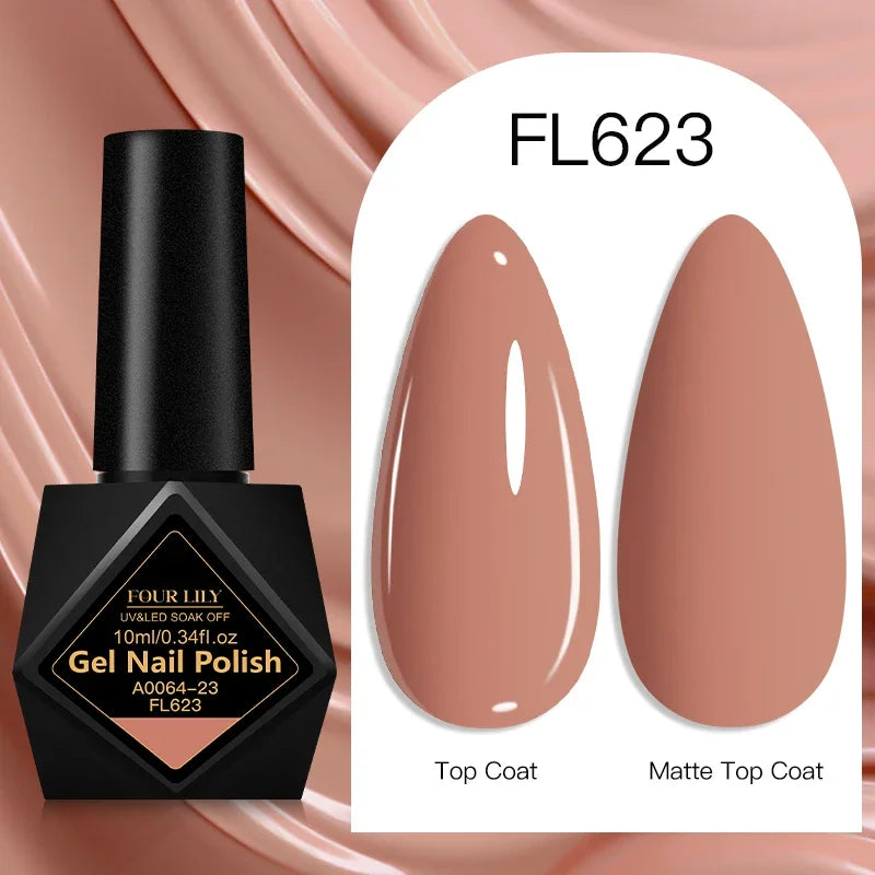 10ml Gel Nail Polish 162 Colors Nail Supplies Vernis Semi Permanent Nail Art Manicure Soak Off LED UV Gel Nail Varnishes Summer Tri Light Beauty
