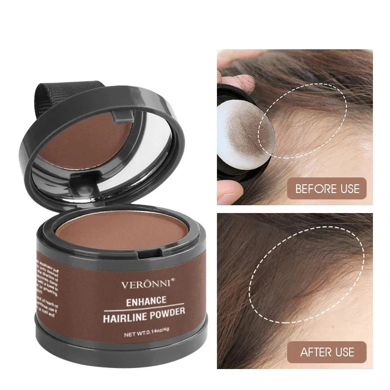 Hair Line Powder 4g Black Root Cover Up Natural Instant Waterproof Hairline Shadow Powder Hair Concealer Coverage 14 color Tri Light Beauty