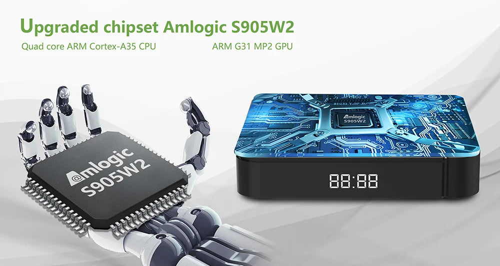 Tanix W2 Smart TV Box Android 11 Amlogic S905W2 4GB 64GB Support AV1 Dual Wifi  Media Player TVBOX Set Top Box 32GB 2GB 16GB Pi-Mart